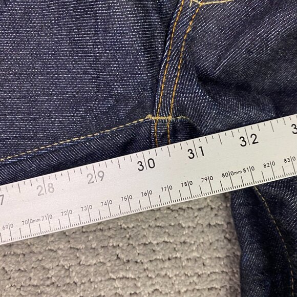 Uniqlo Selvedge Denim Jeans Men's 31 Kaihara Dark Wash Measures 32.5 x 30.25 - Picture 14 of 14